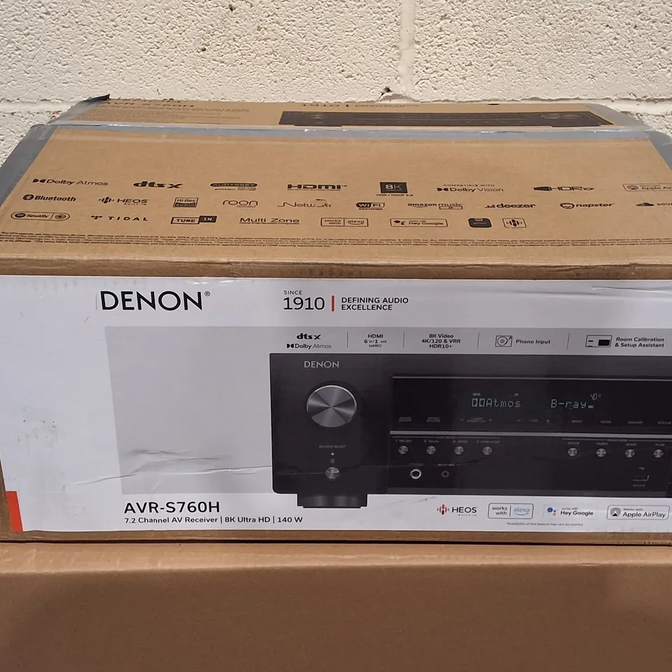 BOXED DENON 7.2 CHANNEL INTEGRATED NETWORK AV RECEIVER - AVR-S760H