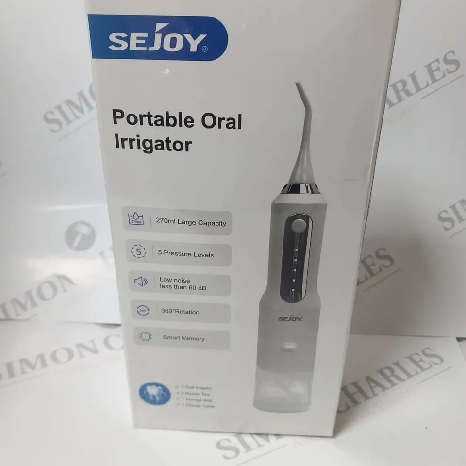 BRAND NEW BOXED AND SEALED SEJOY PORTABLE ORAL IRRIGATOR C10S