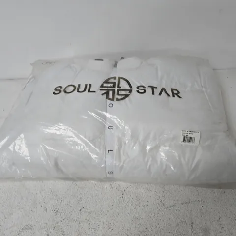 BAGGED SOUL STAR MJ EMBANKMENT COAT IN WHITE - MEDIUM
