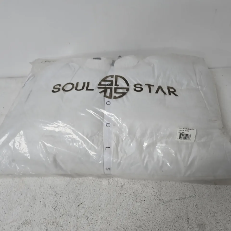 BAGGED SOUL STAR MJ EMBANKMENT COAT IN WHITE - MEDIUM
