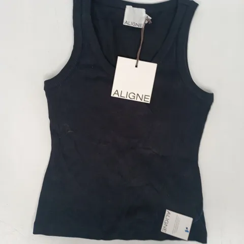 ALIGNE BLACK SLEEVELESS TANK TOP SIZE UK 10