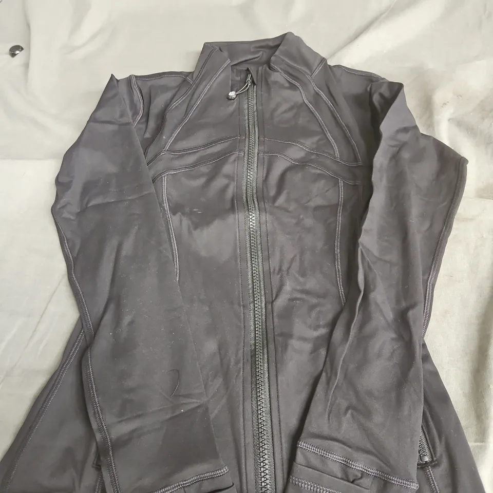 LULULEMON ZIP UP TOP BLACK SIZE 4
