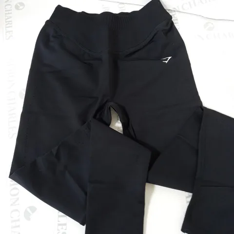 GYMSHARK BLACK TRAINING LEGGINGS - S