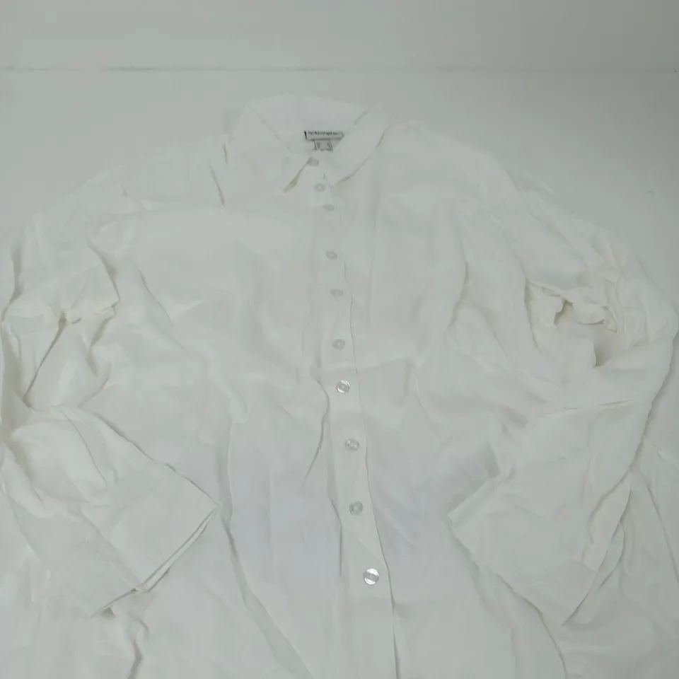 BONPRIX WHITE BUTTON-FRONT SHIRT – UK 22