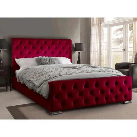 CARLOS UPHOLSTERED BED FRAME - SIZE UNSPECIFIED (4 PARTS)