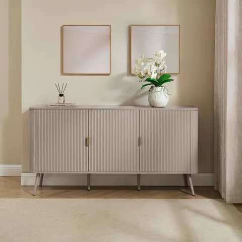 BOXED DUSK HATTIE 3 DOOR SIDEBOARD - TAUPE