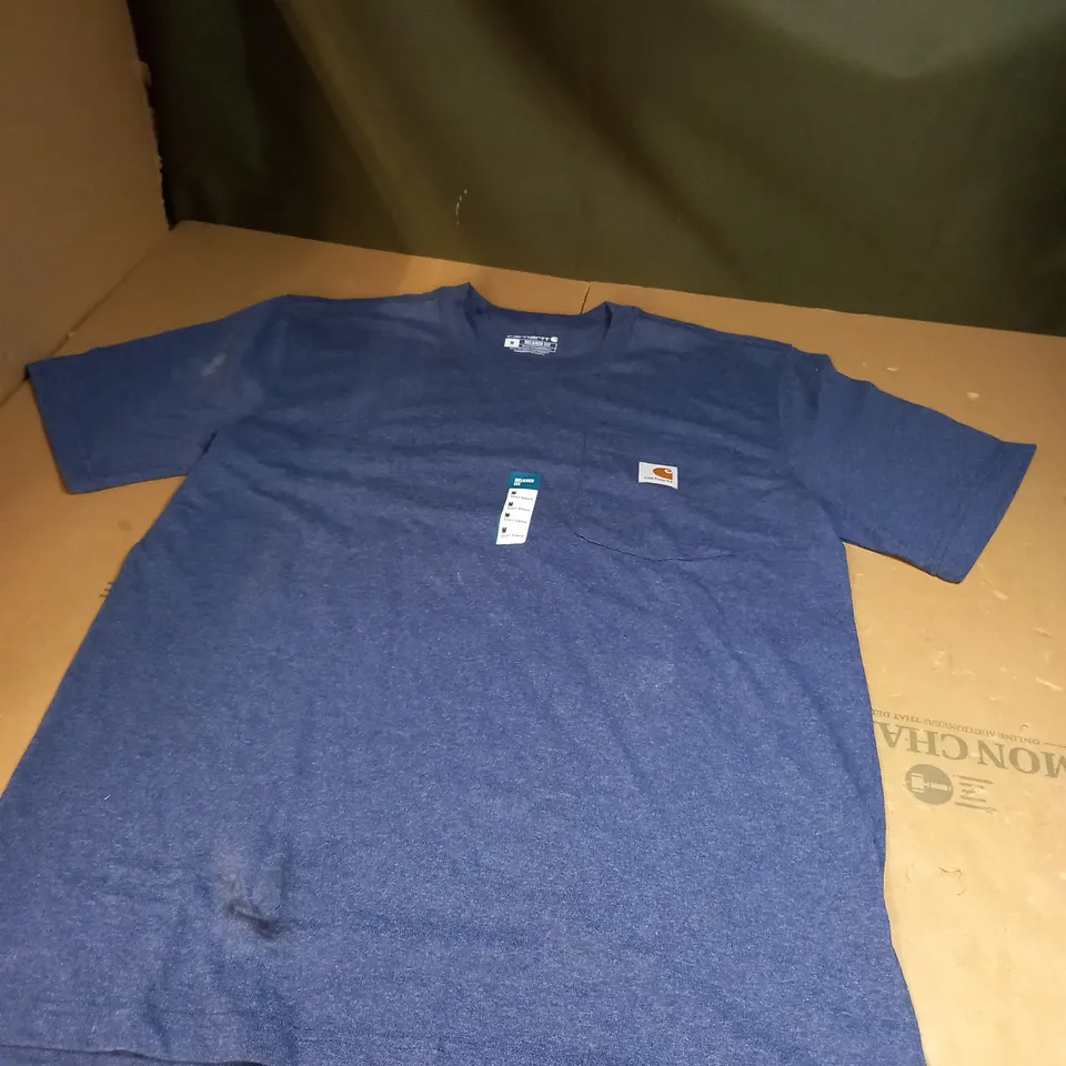 LIGHT BLUE CARHARTT RELAXED FIT TEE SIZE M 