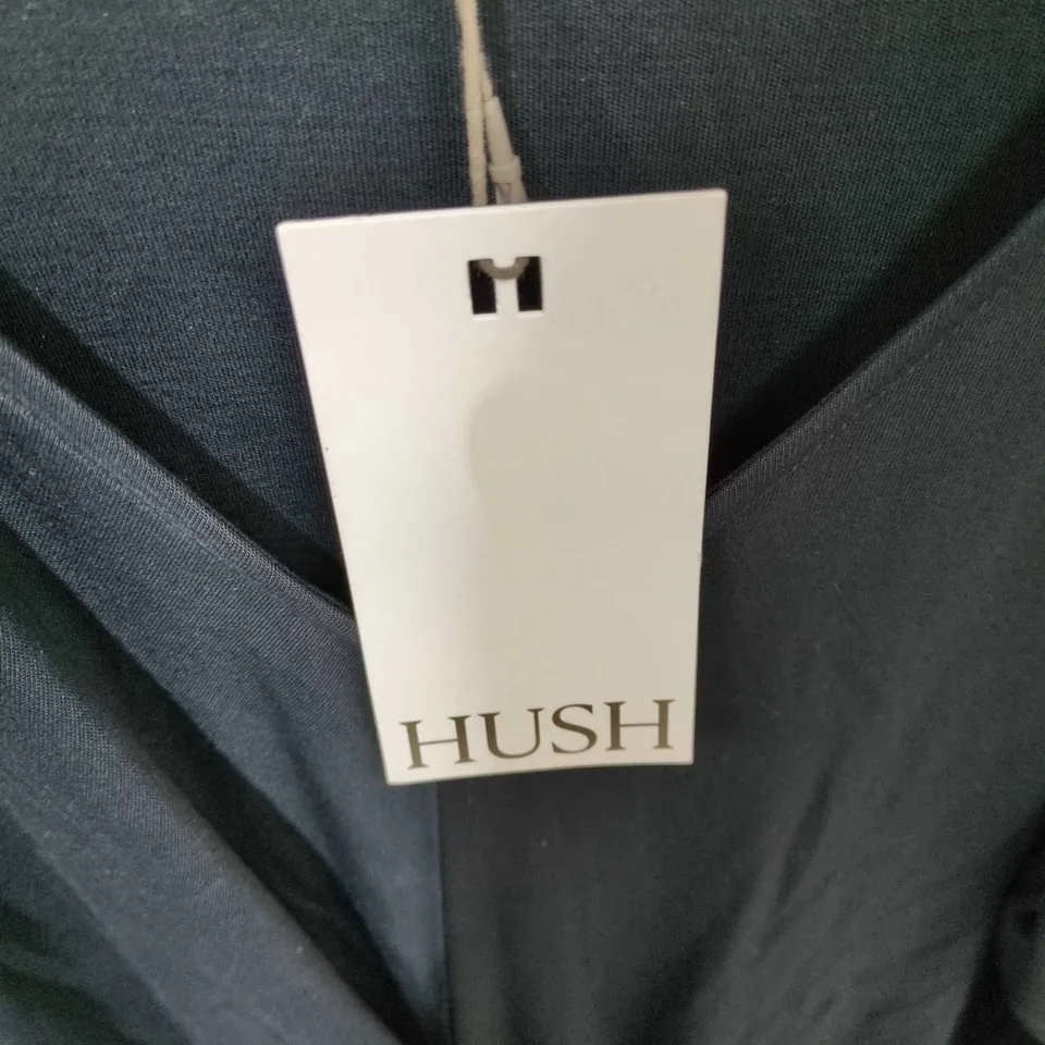 HUSH ROWLEY JERSEY MIDI DRESS – WASHED BLACK, UK SIZE 8
