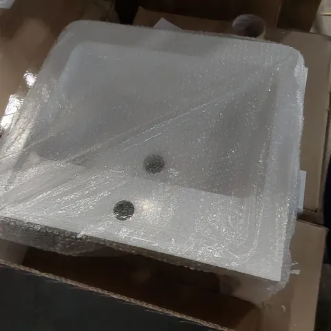 BOXED AQUA DART HARBY 500mm STONE RESIN BASIN - WHITE (1 BOX)