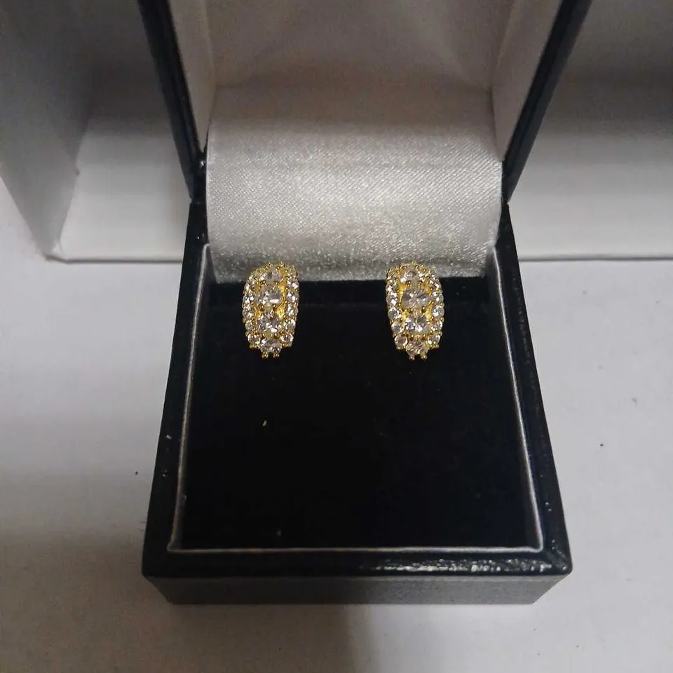 DIAMONIQUE 1.3CT TW HOOP EARRINGS STERLING SILVER