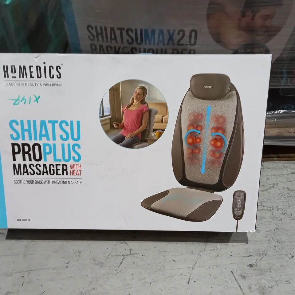 BOXED HOMEDICS SHIATSU PRO PLUS MASSAGER WITH HEAT