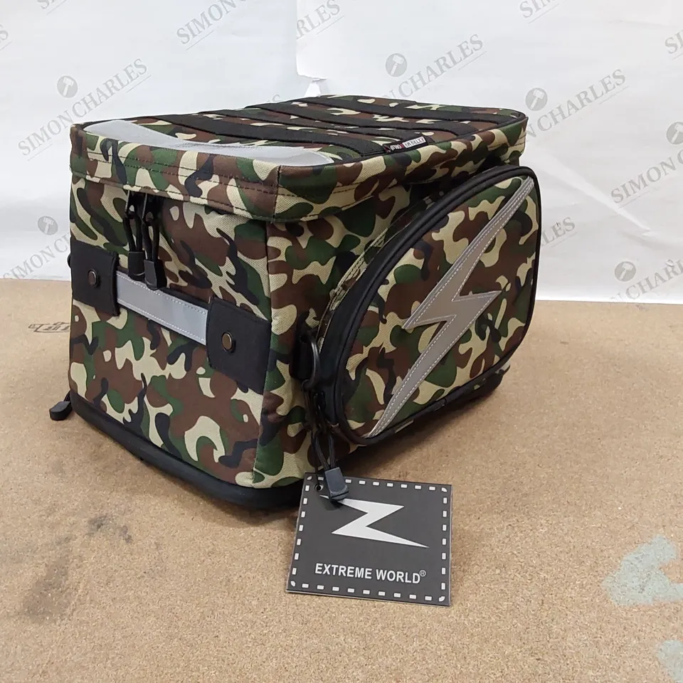 BOXED BRAND NEW EXTREME WORLD MOTORCYCLE BAG - CAMOUFLAGE (1 BOX)