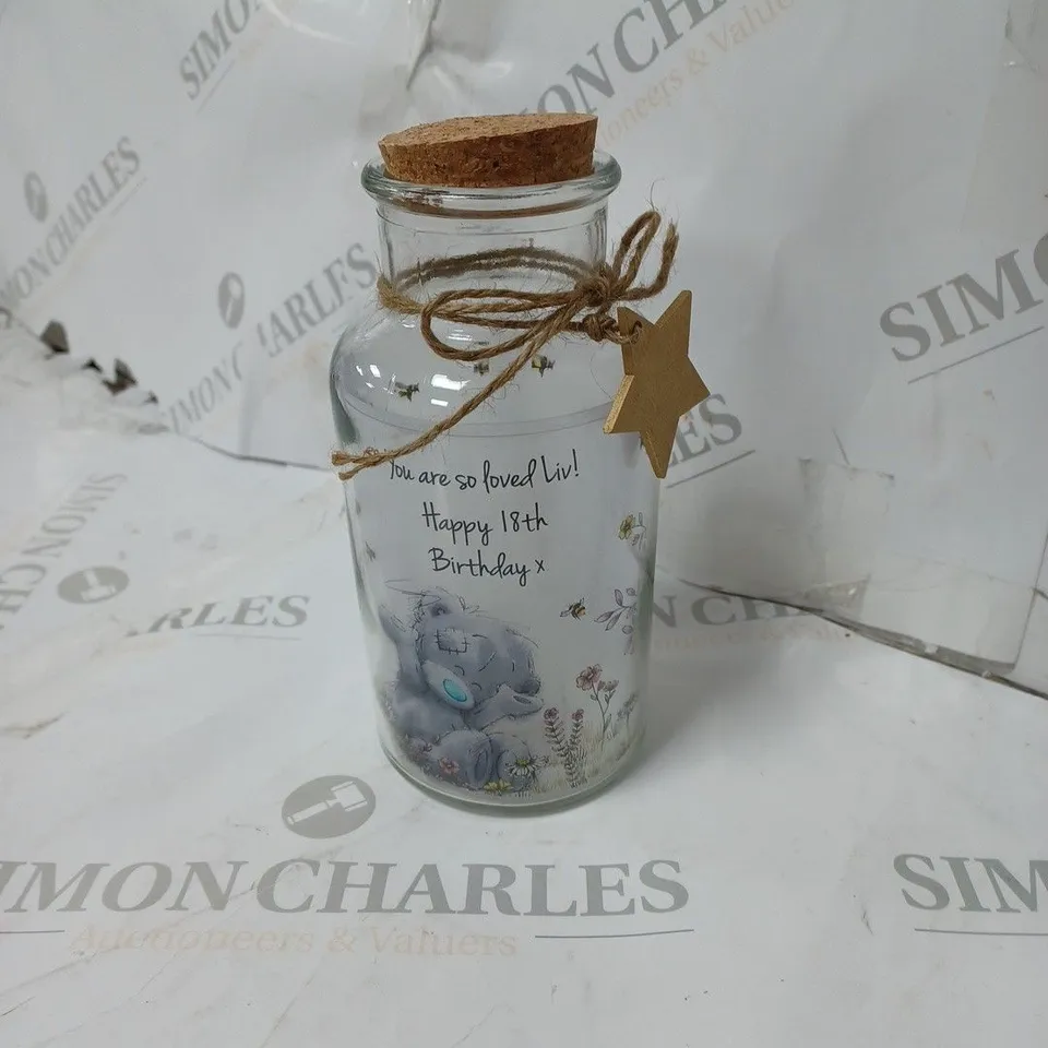 PERSONALISED ME TOO YOU JAR FLORAL LED JAR  RRP £20