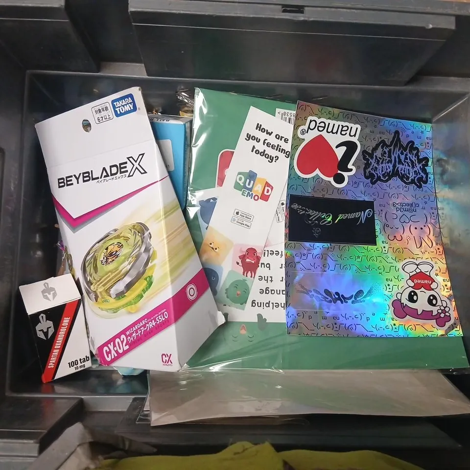 LARGE QUANTITY OF ASSORTED TOYS AND ACCESSORIES TO INCLUDE; BEYBLADE X, MODELLING CLAY, HONEYSTICKS FINGERPAINT