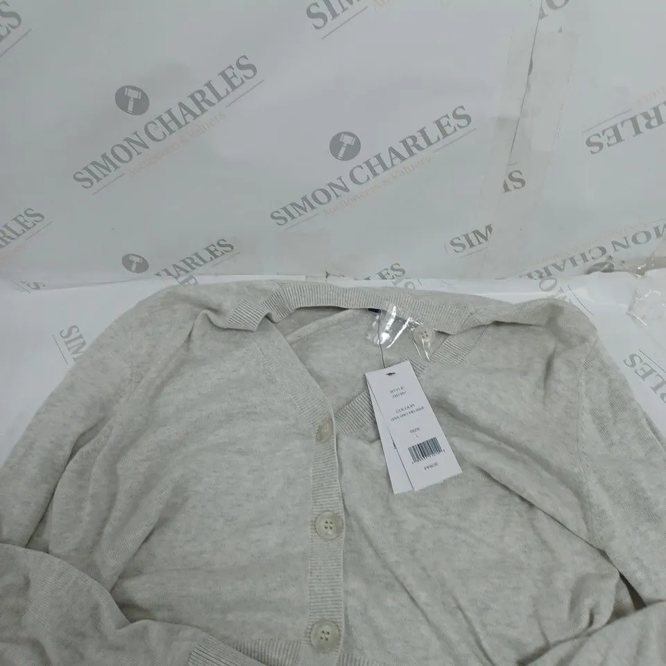 FRENCH CONNECTION JUNO MOZART CARDIGAN-DOVE GREY - L