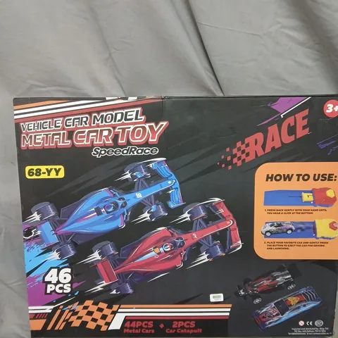 VEHICLE CAR MODEL METAL CAR TOY – SPEEDRACE, 46 PCS BOXED