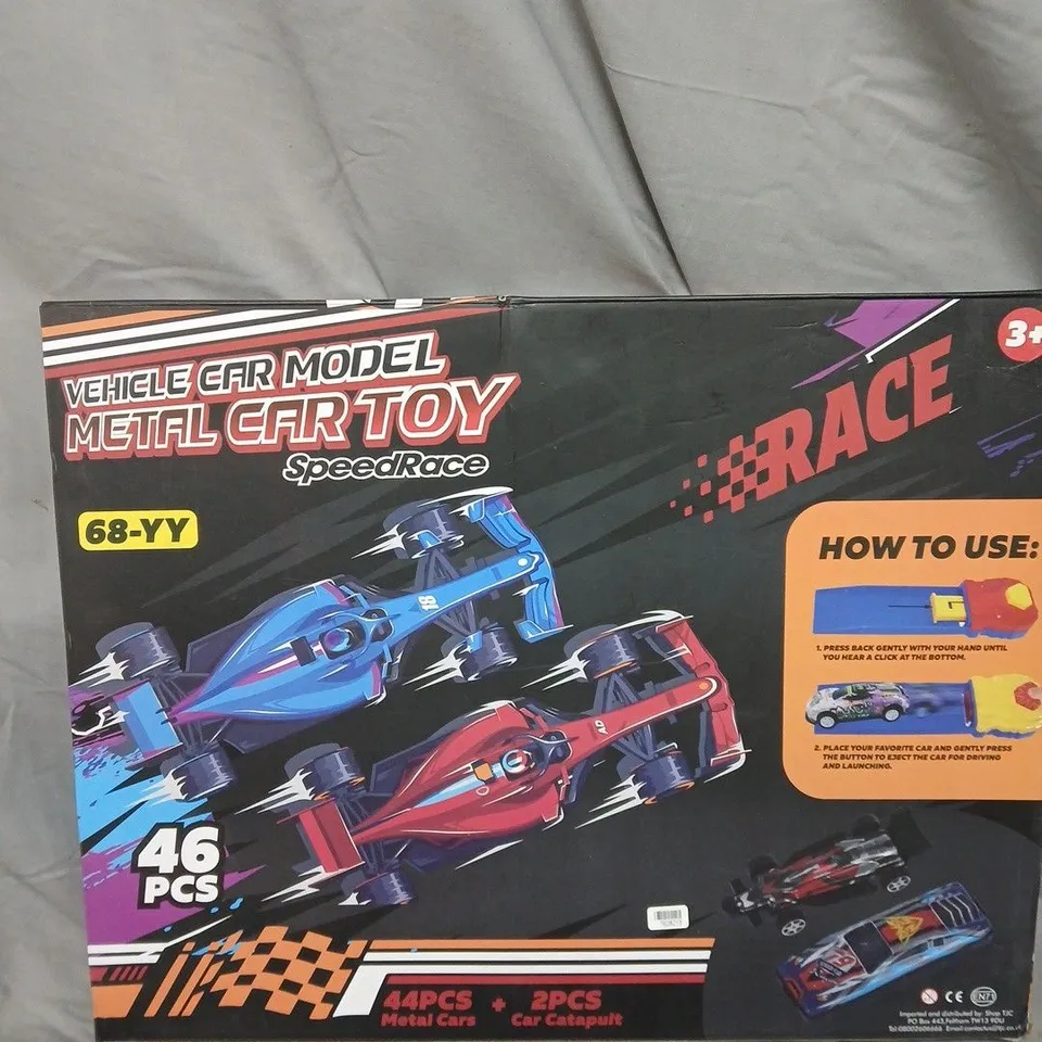 VEHICLE CAR MODEL METAL CAR TOY – SPEEDRACE, 46 PCS BOXED