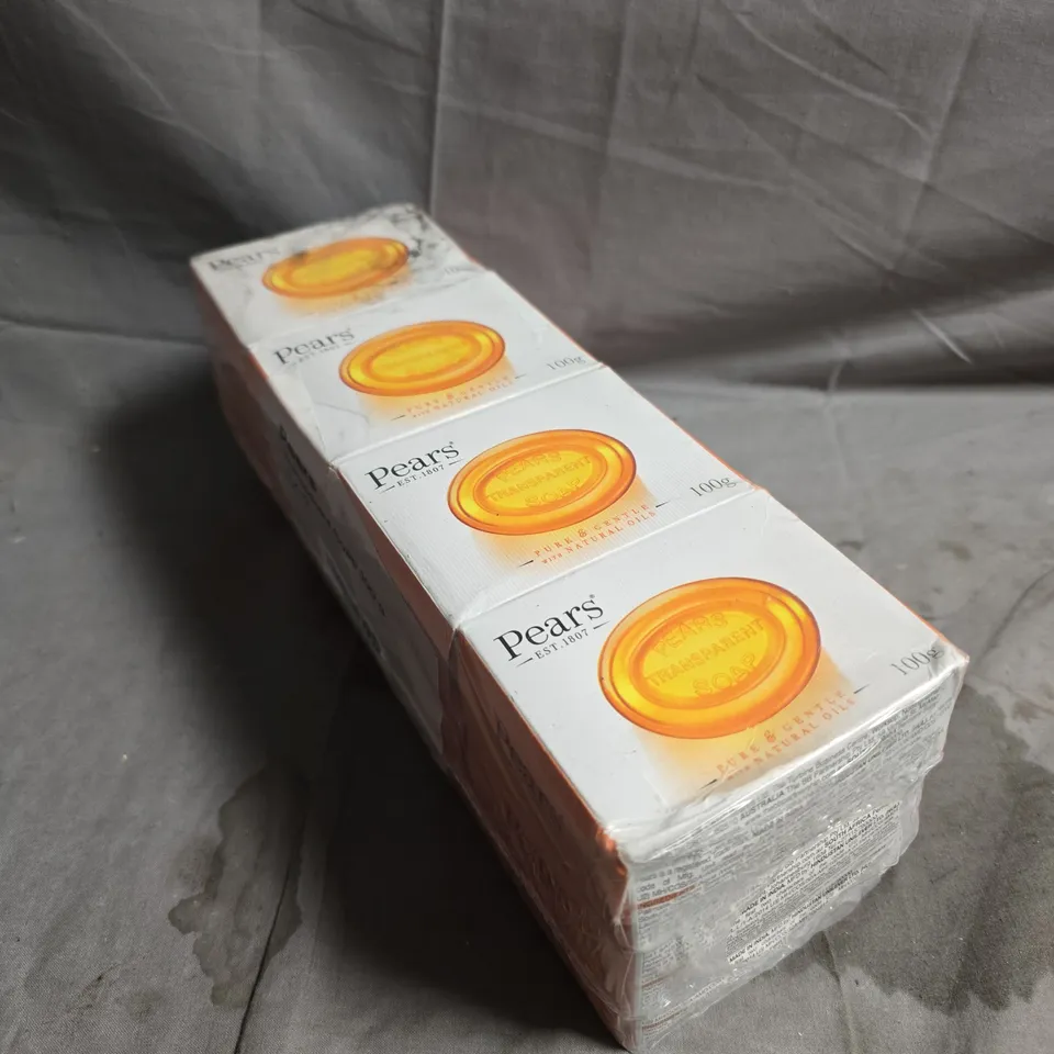 12 X BARS OF PEARS TRANSPARENT SOAPS 