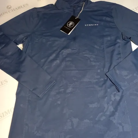 GYMKING DEBOSSED 1/4 ZIP FUNNEL SHIRT SIZE S