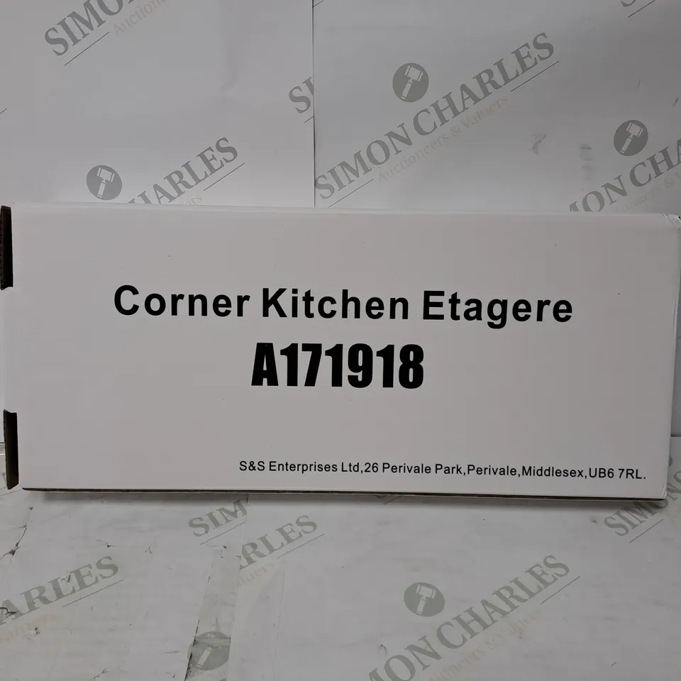 BOXED CORNER KITCHEN ETAGERE 