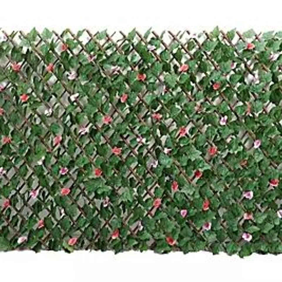 GARDEN REFLECTIONS PRE-LIT FAUX FLORAL AND IVY PANEL - 100X200CM