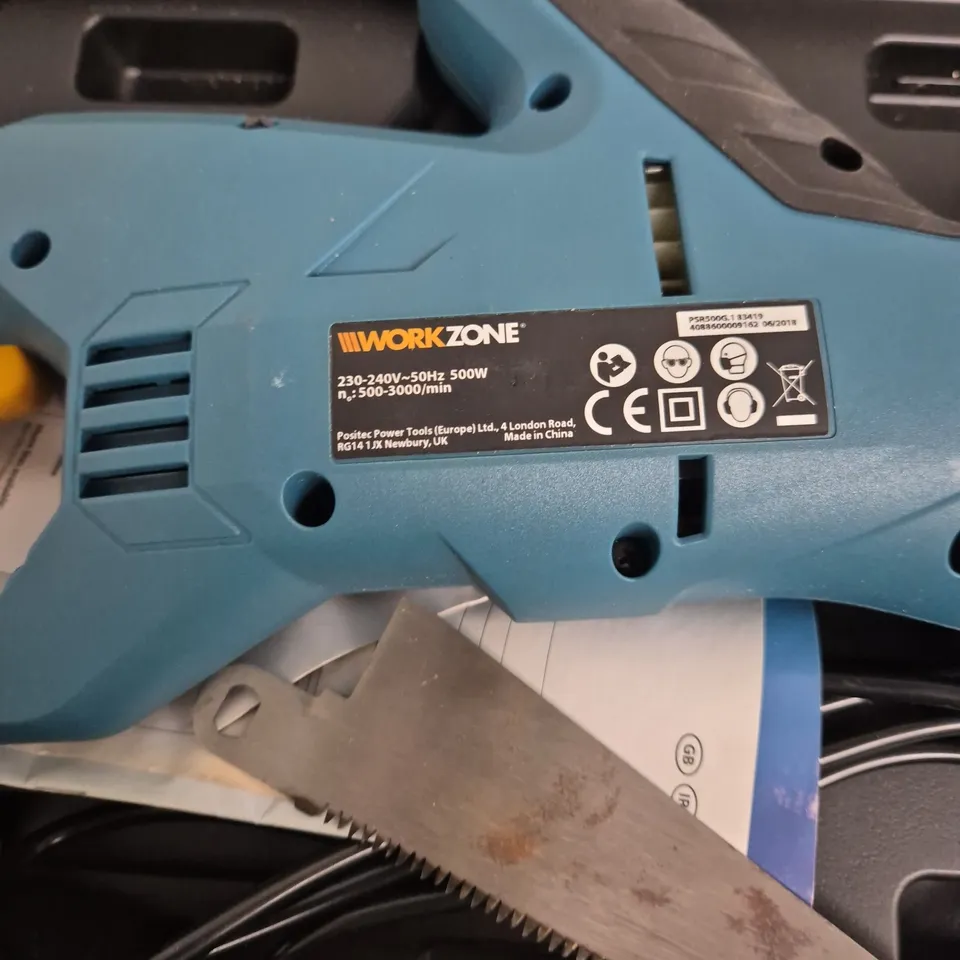 WORK ZONE 500W TIGER SAW (JIGSAW) – BLUE, IN CASE