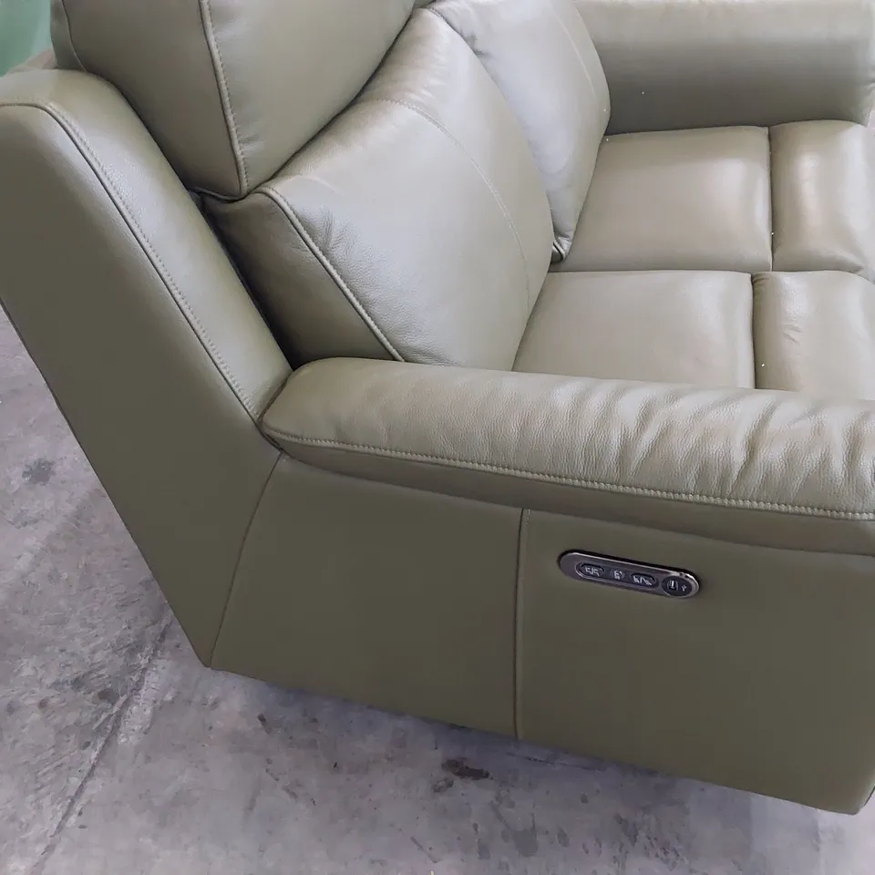 DESIGNER SIENNA POWER RECLINING TWO SEATER SOFA OREGANO LEATHER 