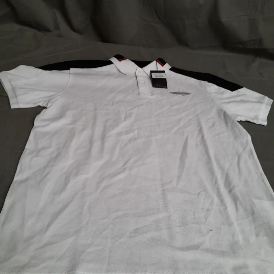 ASTON MARTIN WHITE POLO SHIRT SIZE L