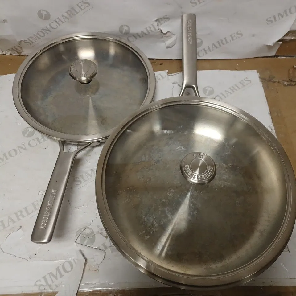 MERTEN & STORCK TRI-PLY STAINLESS STEEL INDUCTION FRYING PAN SKILLET SET