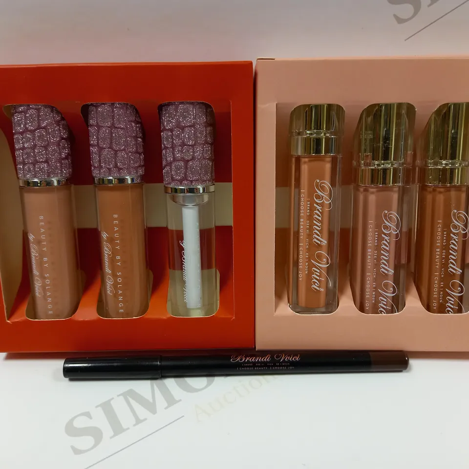 LOT OF 8 BRANDI VVICI MAKE UP TO INCLUDE LUSTRE GLOSS (5X7ML), LIP LINER (3.5G) AND TWO LIP GLOSS SETS 