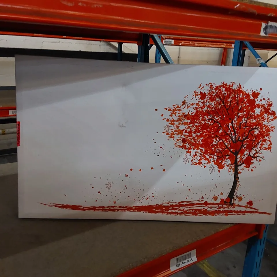 AS THE LEAVES FALL AUTUMN TREE - WRAPPED CANVAS 