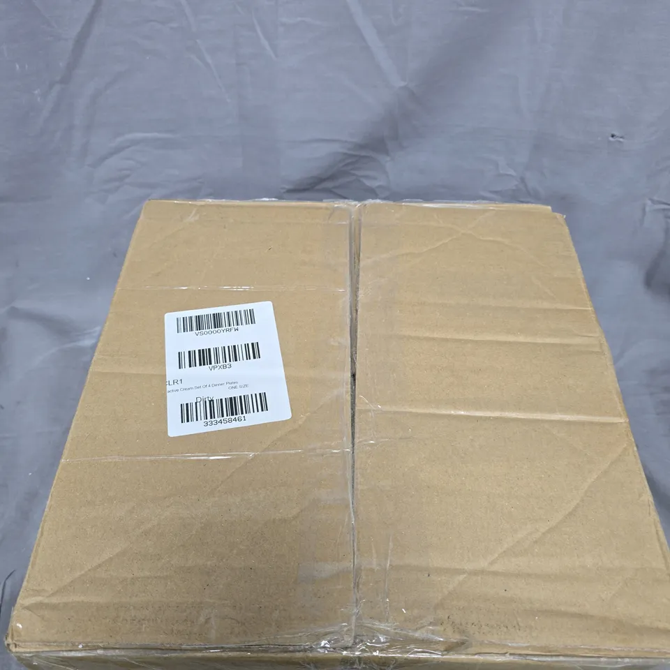 MASON CASH REACTIVE SET OF 4 DINNER PLATES IN CREAM - COLLECTION ONLY