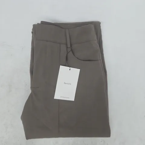 STRADIVARIUS BARREL FIT TROUSERS IN EARTH BROWN SIZE UK 10