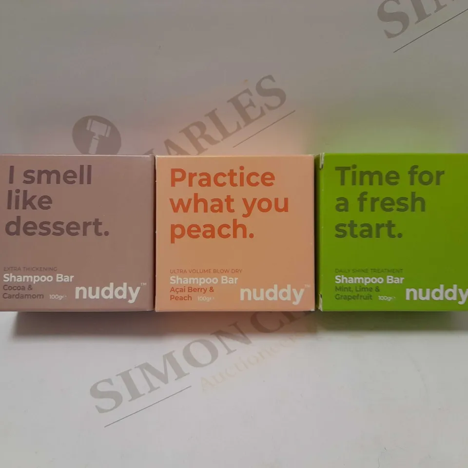 LOT OF 3 ASSORTED NUDDY SHAMPOO BARS