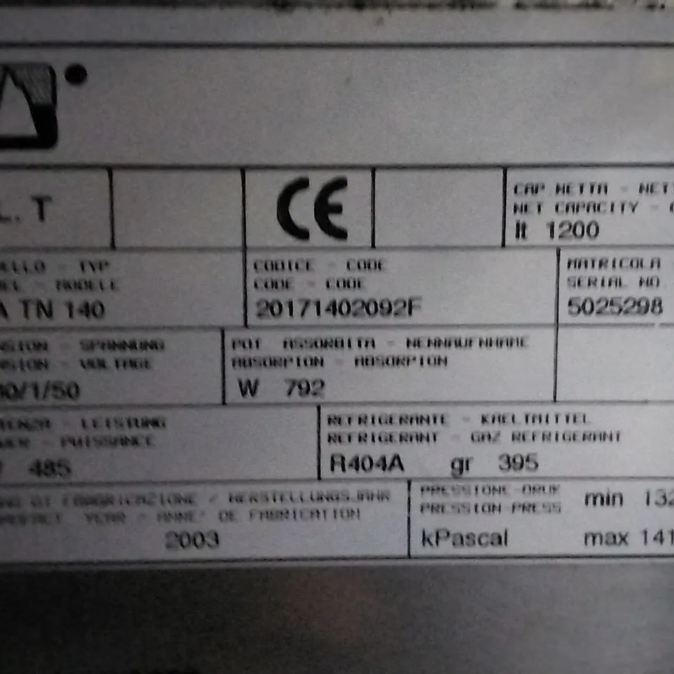 SA TN 140 DOUBLE DOOR FRIDGE 