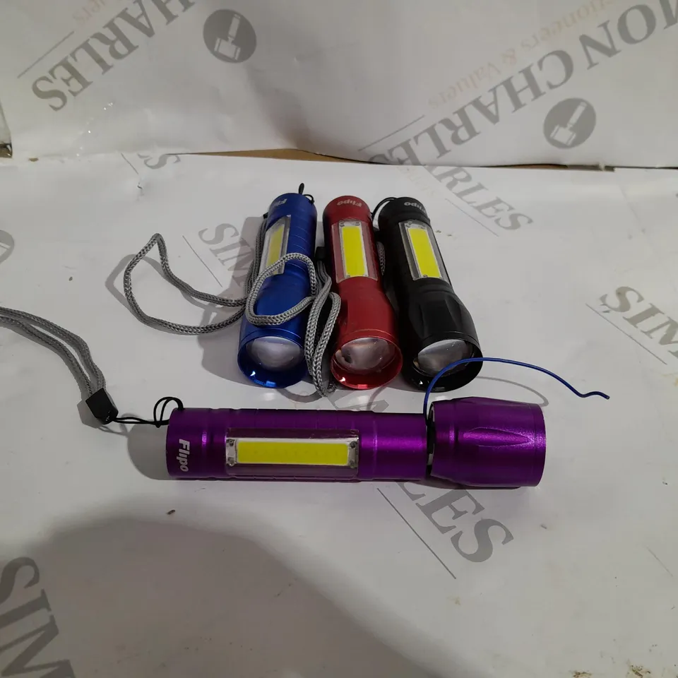 FLIPO MICRO STINGER RECHARGEABLE FLASHLIGHT SET OF 4