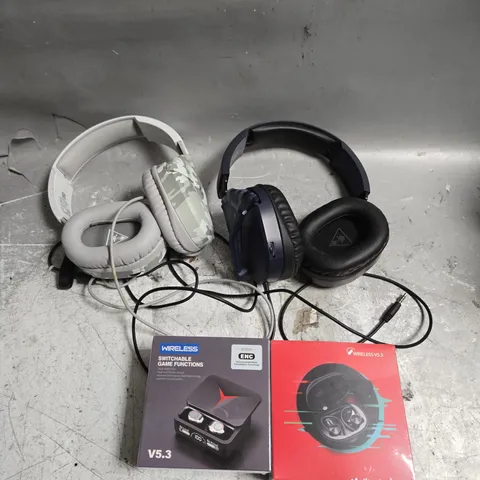 APPROXIMATELY 6 ASSORTED HEADSETS & WIRELESS EARPHONES 