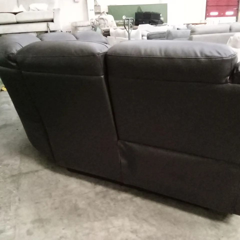 ROTHBURY LUXURY FAUX LEATHER HIGH BACK MANUAL RECLINER CORNER GROUP SOFA - CHOCOLATE RRP £1599