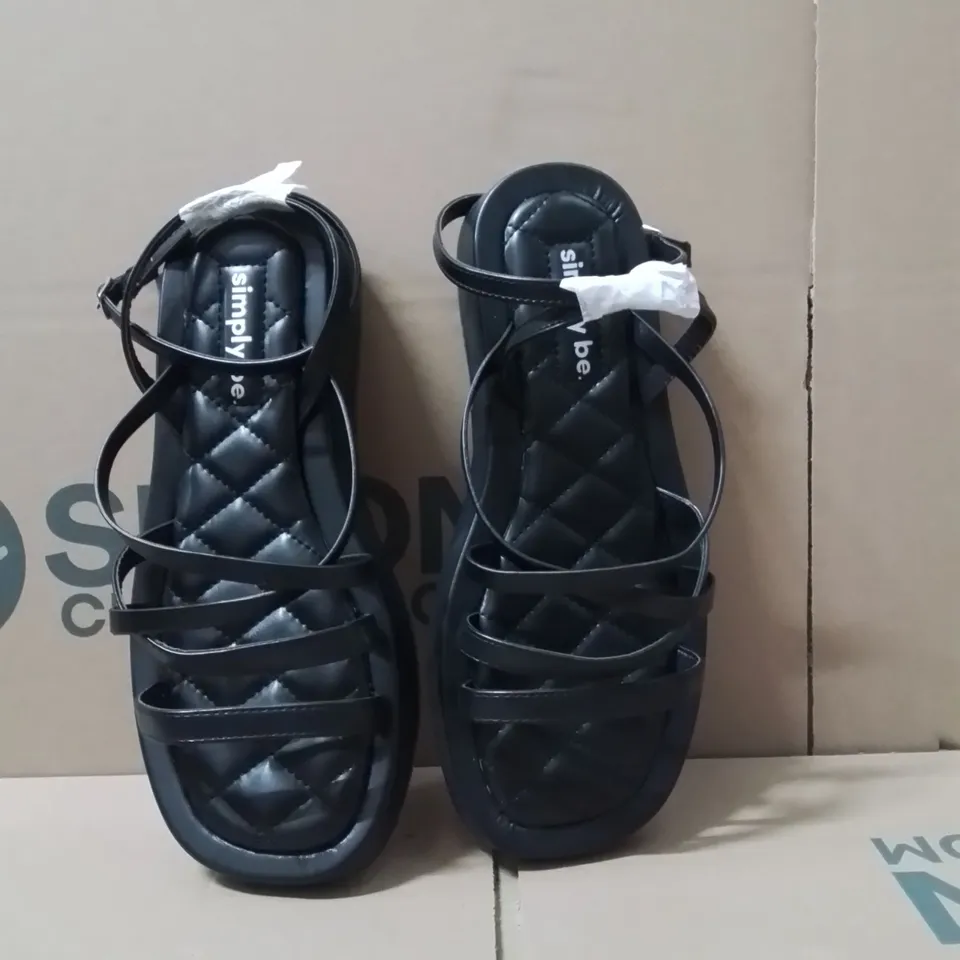 BOXED BRAND NEW APPROXIMATELY 6 SIMPLY BE PHEOBE WIDE SHOES BLACK SIZE 8