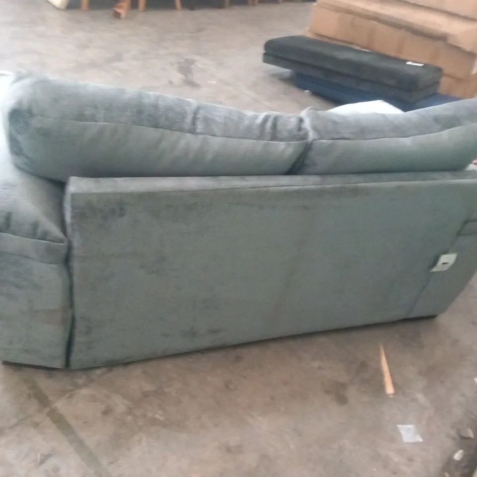 DESIGNER GREY FABRIC TWO SEATER SOFA