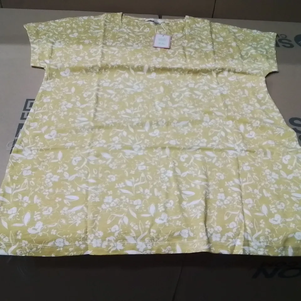 BOXED BRAND NEW APPROXIMATELY 9 JULIPA MULTI YELLOW ROUND NECK TUNIC SIZE 14