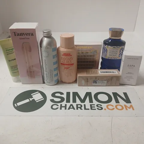 APPROXIMATELY 15 ASSORTED HEALTH & BEAUTY PRODUCTS TO INCLUDE PURPLE SHAMPOO, TANVERA GLOWTRIM, DR.FORHAIR, ETC - COLLECTION ONLY