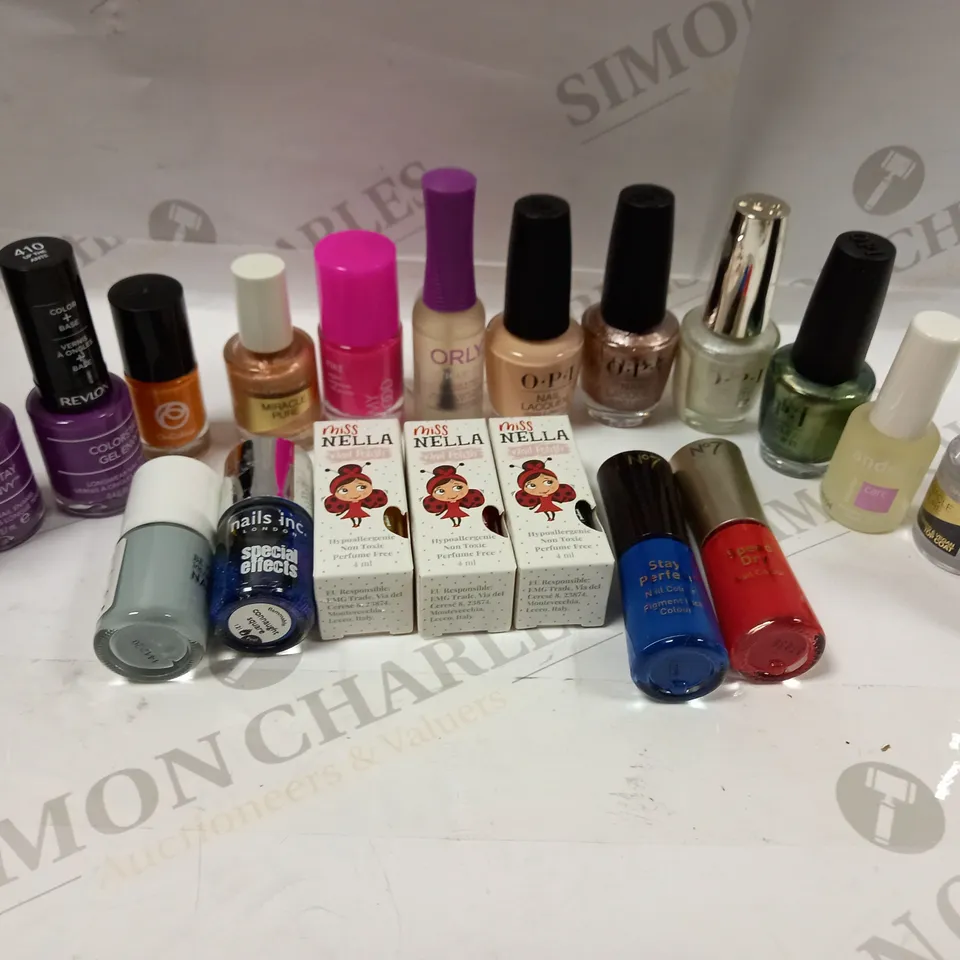 PREMIUM BRANDED NAIL POLISH APPROX. 20 ITEMS