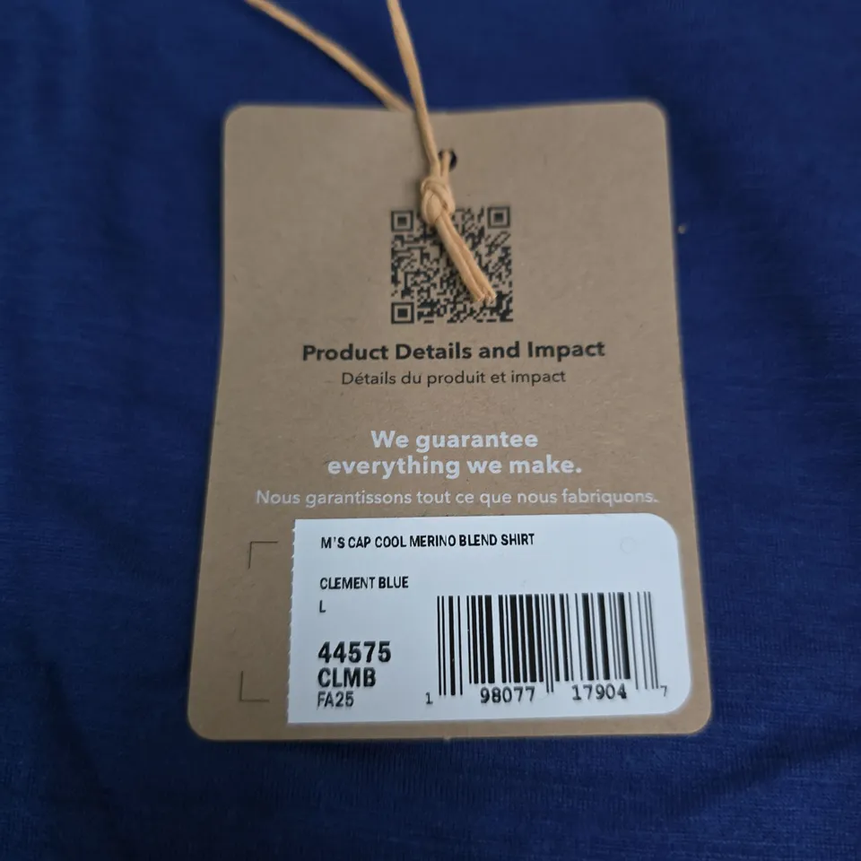 PATAGONIA MENS CAP COOL MERINO BLEND SHIRT - SIZE L