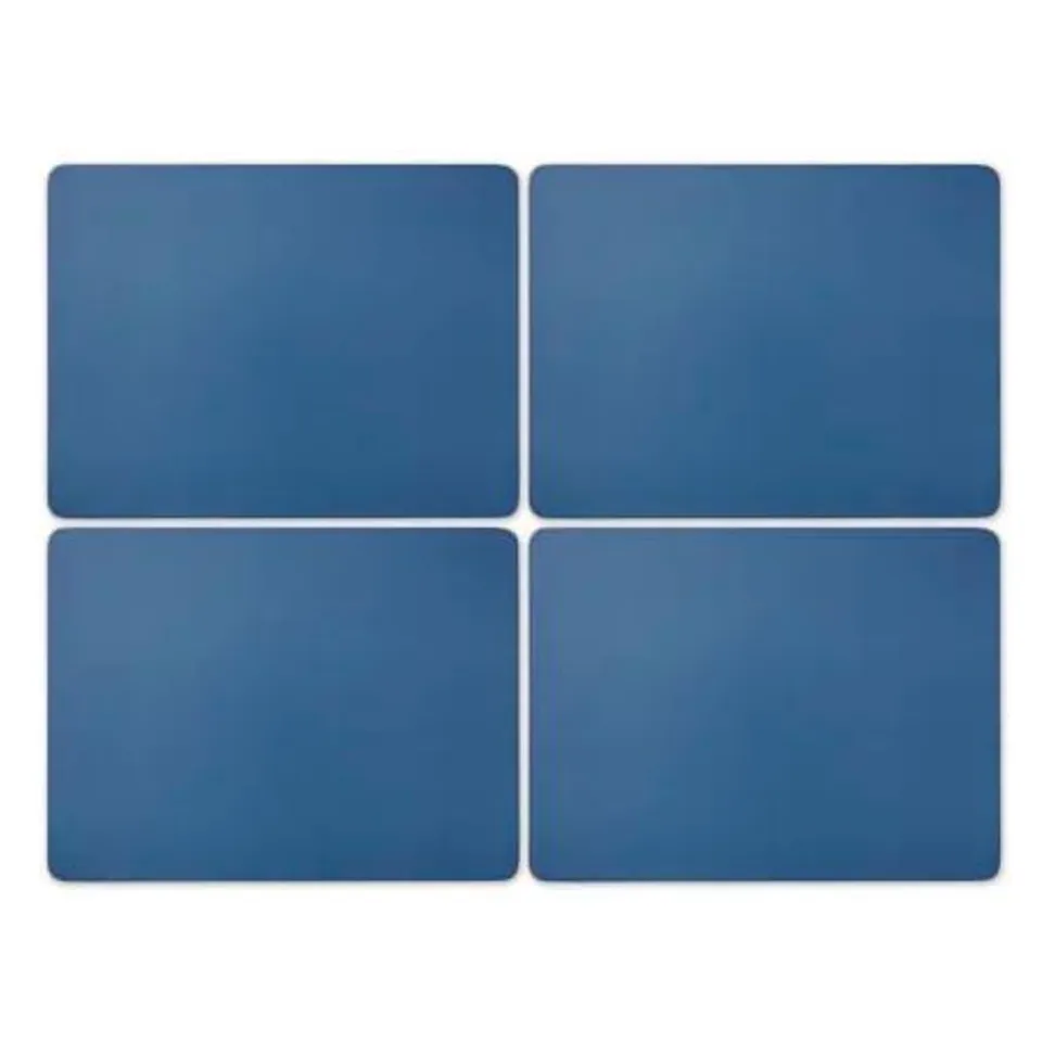 BOXED PIMPERNEL SET OF 4 LARGE BLUE PLACEMATS (1 BOX)