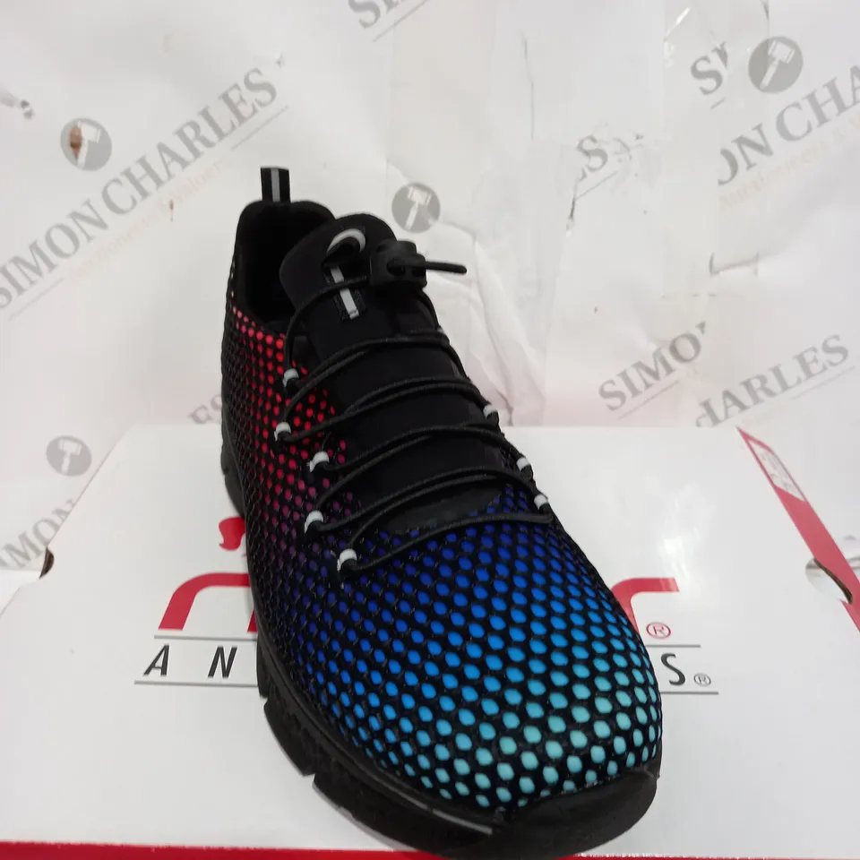 RIEKER MULTI COLOURED TRAINERS SIZE 7.5