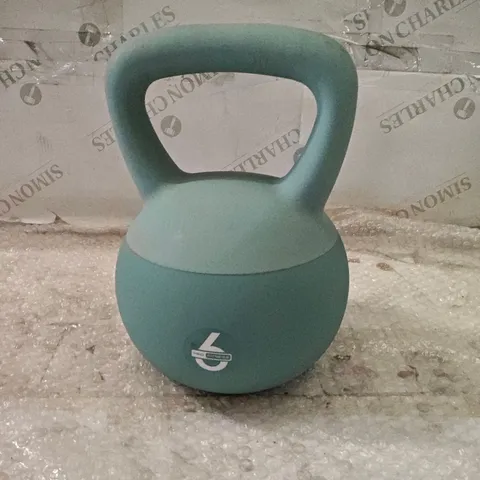 PRO FITNESS SOFT BOTTOMED 6KG KETTLEBELL IN GREEN