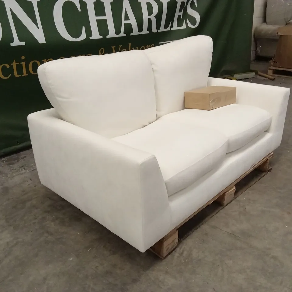 LEXI 2 SEATER SOFA, CREAM HOUSE PLUSH FABRIC