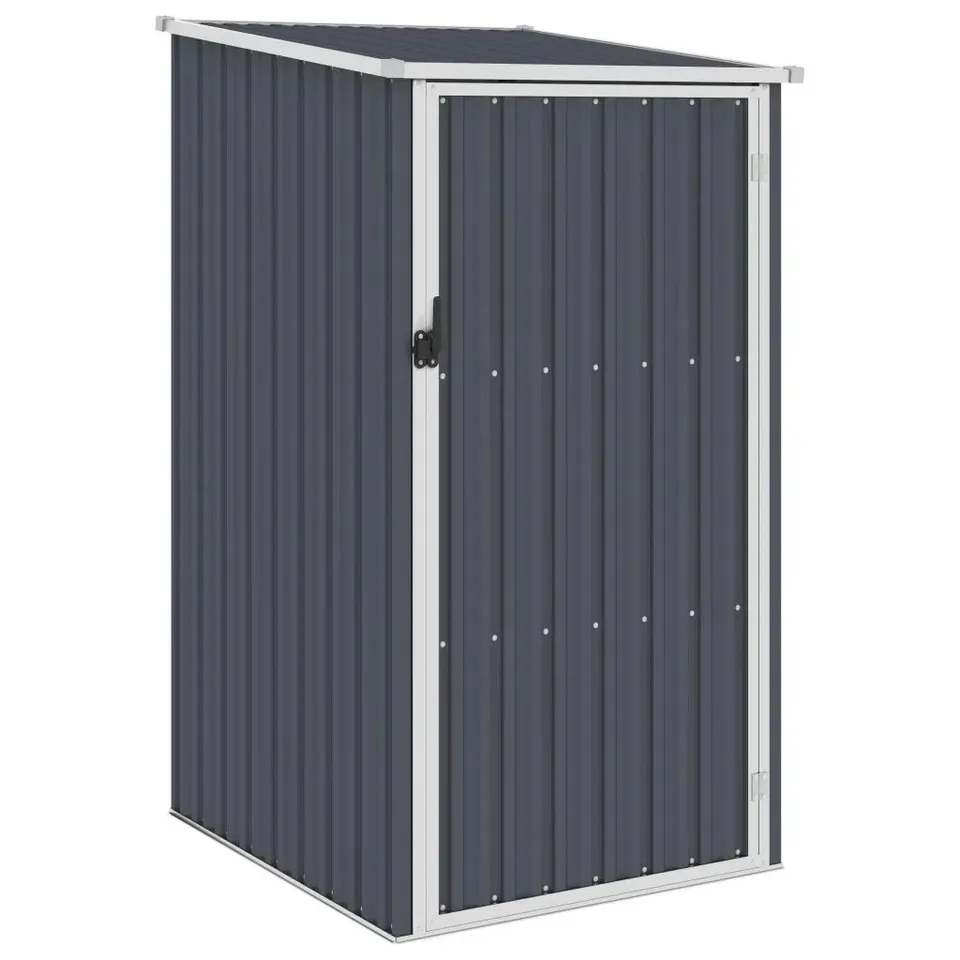 BOXED PEARCES GARDEN SHED 87 X 98 X 159 CM GALVANIZED STEEL (1 BOX)