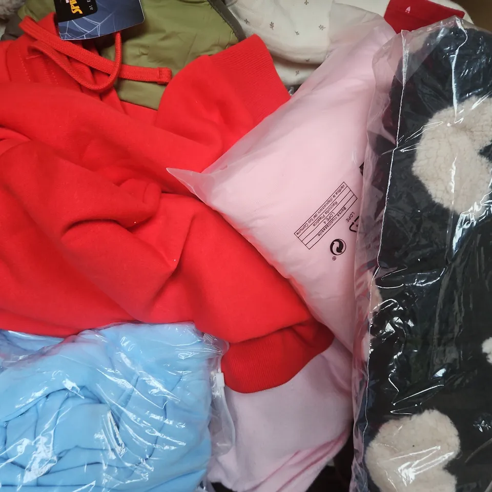 BOX OF APPROXIMATELY 20 ASSORTED KID'S CLOTHING AND FASHION PRODUCTS IN VARIOUS STYLES AND SIZES - COLLECTION ONLY